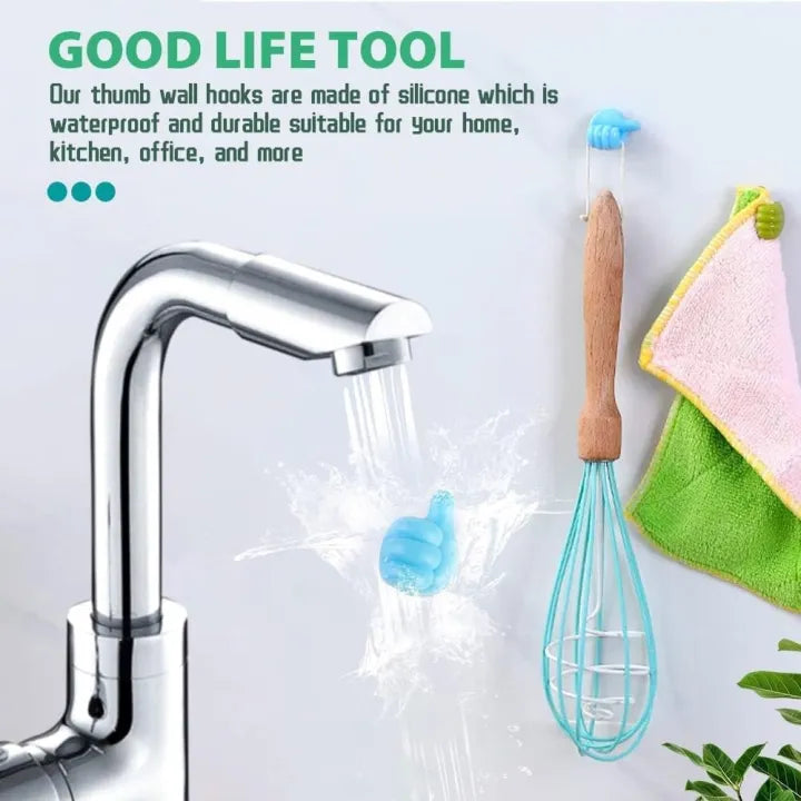 Thumb Wall Hooks – Silicone Cable Organizer & Key Holder