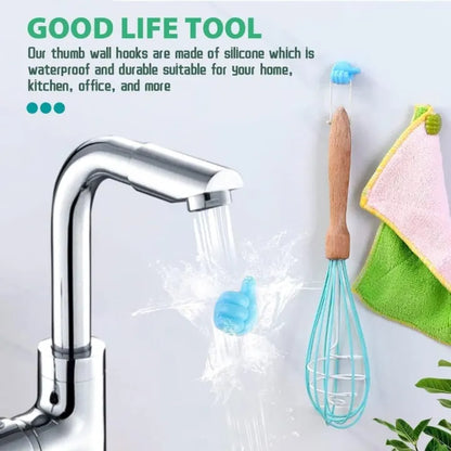 Thumb Wall Hooks – Silicone Cable Organizer & Key Holder