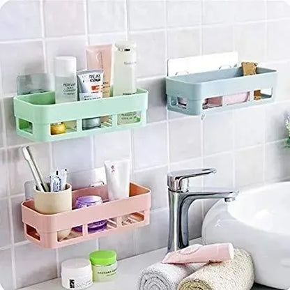Plastic Corner Rack – Kitchen & Bathroom Storage Organizer