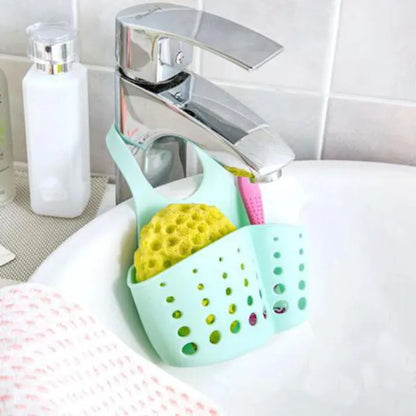 Kitchen Sink Drain Basket Holder – Hanging Sponge & Soap Storage Organizer Rack