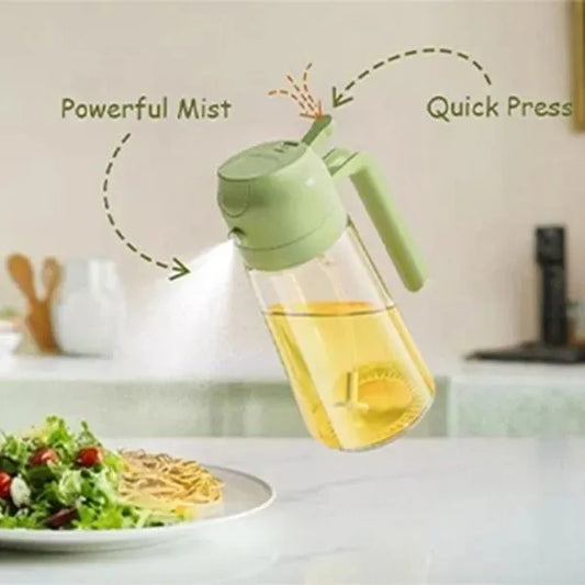 Large 600ml 2-in-1 Oil Spray Bottle & Dispenser