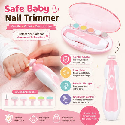 Baby Nail Trimmer Safe Electric Nail Care Kit for Newborns