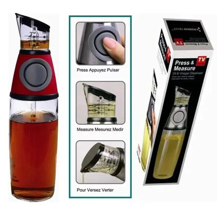 500ml Press & Measure Oil Dispenser – Portion Control Cooking