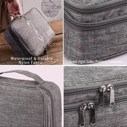 Electronic Accessories Organizer Travel Bag | Waterproof Cable Storage Case