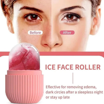 Silicone Ice Roller – Facial Massager for Glowing Skin & Eye Bags