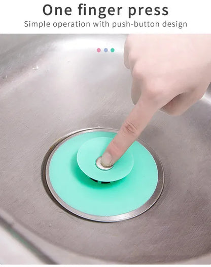 Silicone Hair Sink Strainer Drain Cover – Anti-Clogging Kitchen