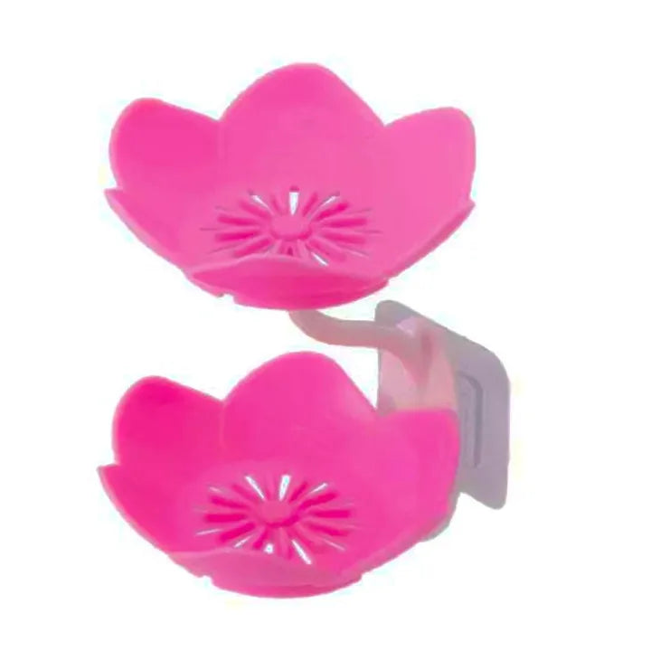 Double-Layer Flower Shaped Soap Tray – Mounted Drain Holder