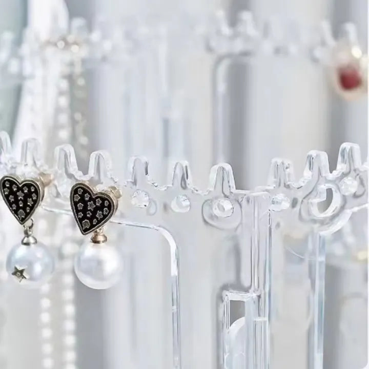 360° Rotating Jewelry Display Rack – 4 Tier Large Capacity Storage Box