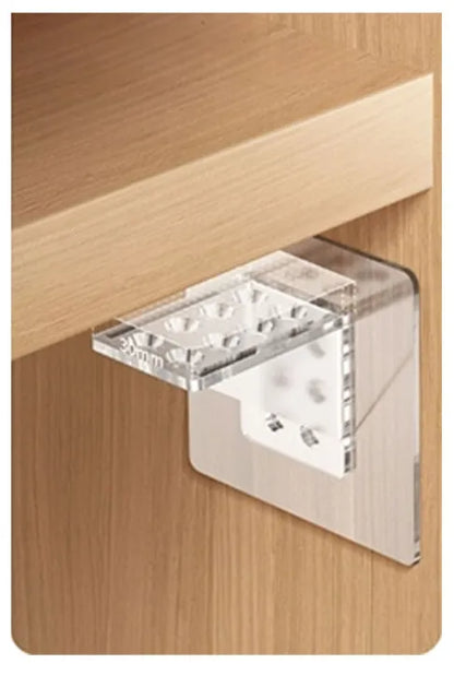 4PCS Wall Shelf Hooks – Self‑Adhesive Storage Support Clips
