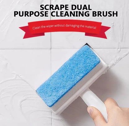 2 in 1 Window Cleaning Brush with Wiper & Sponge – Glass Cleaner Tool