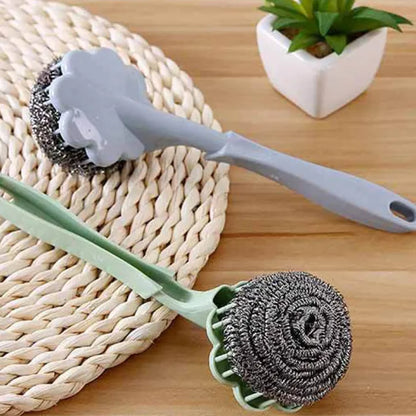 Stainless Steel Scrub Brush – Kitchen Pan Cleaning Tool