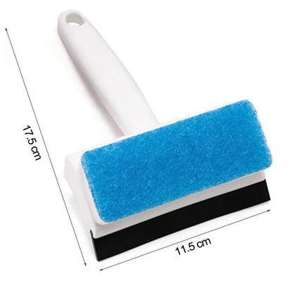 2 in 1 Window Cleaning Brush with Wiper & Sponge – Glass Cleaner Tool