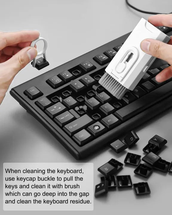 Premium 7‑in‑1 Keyboard Cleaning Tool Kit – Laptop, PC & Earbuds Cleaning Brush Set