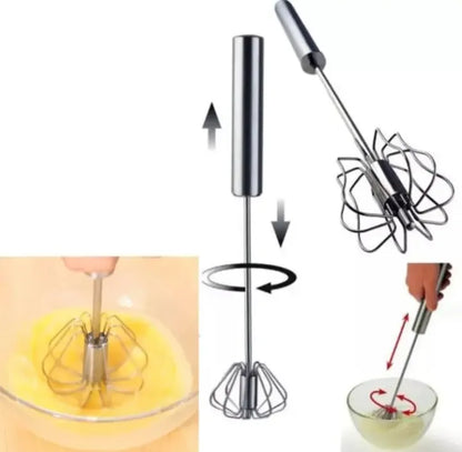 Semi‑Automatic Push Whisk – Egg & Cream Beater Tool