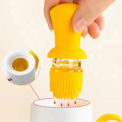 2 in 1 Glass Oil Bottle with Brush – BBQ & Baking Oil Dispenser