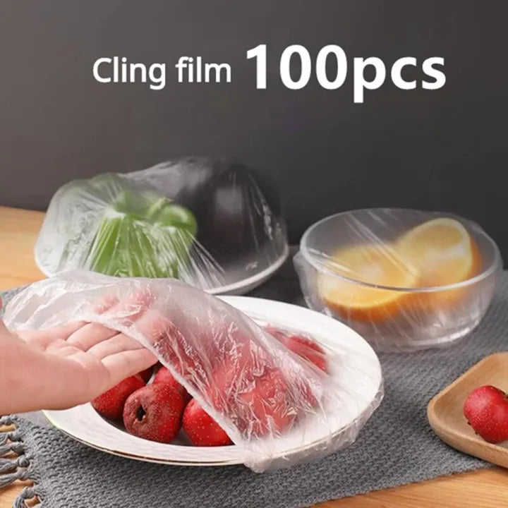 100pc Disposable Cling Film Cover Household Refrigerator Food Fruit Preservation Cover