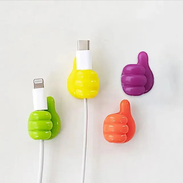 Thumb Wall Hooks – Silicone Cable Organizer & Key Holder
