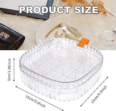 3 Layer Acrylic Transparent Storage Box – Jewellery Organizer & Makeup Storage
