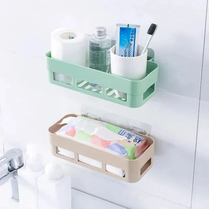 Plastic Corner Rack – Kitchen & Bathroom Storage Organizer