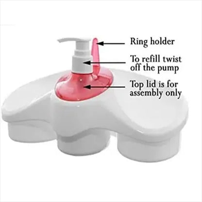3 In 1 Soap Dispenser And Sponge Holder Soap Pump Kitchen Organizer