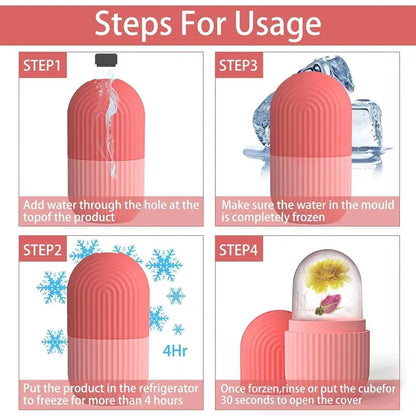 Silicone Ice Roller – Facial Massager for Glowing Skin & Eye Bags