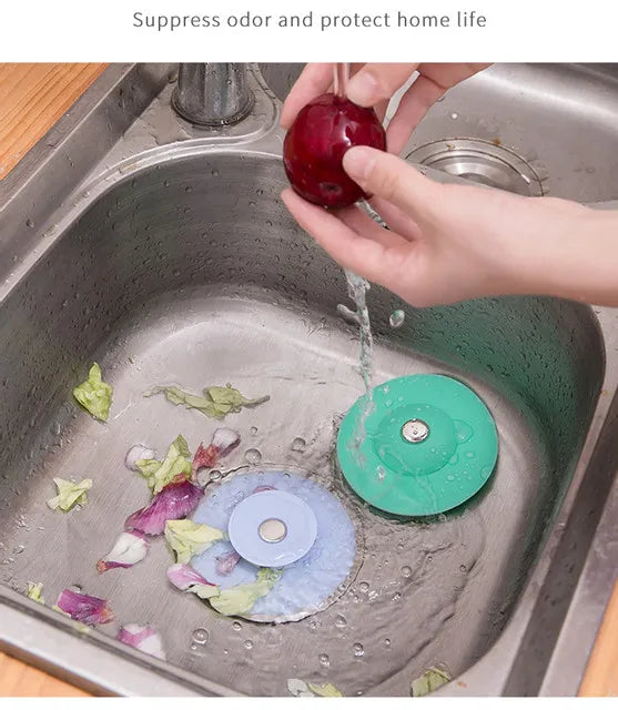 Silicone Hair Sink Strainer Drain Cover – Anti-Clogging Kitchen