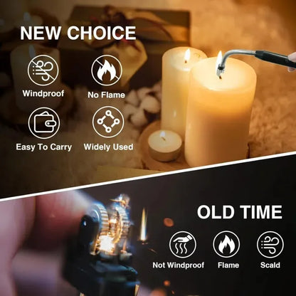 USB Electric Lighter – Flameless Windproof Arc Igniter