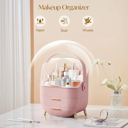 Makeup Storage Organizer with Lid – Waterproof Cosmetic & Skincare Storage Box