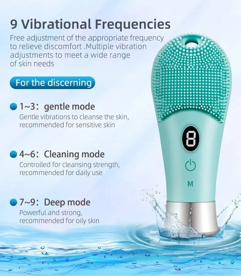 USB Face Cleansing Brush – Deep Clean Silicone Massager