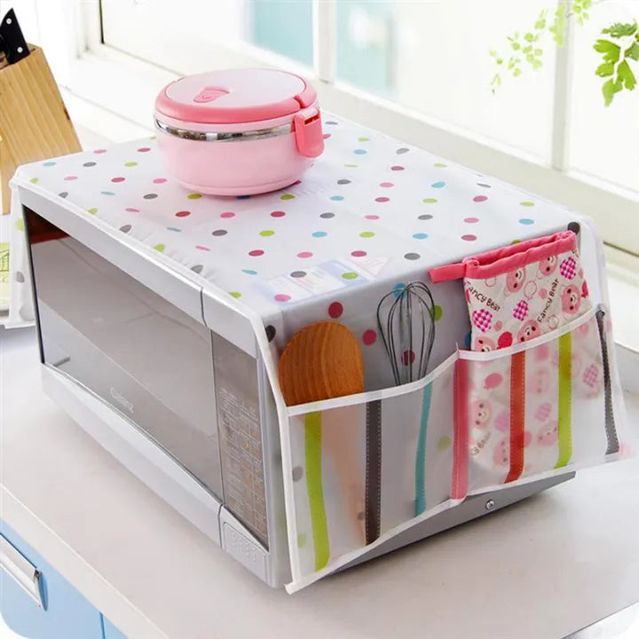 Microwave Cover – Waterproof Anti‑Dust with Storage Pockets