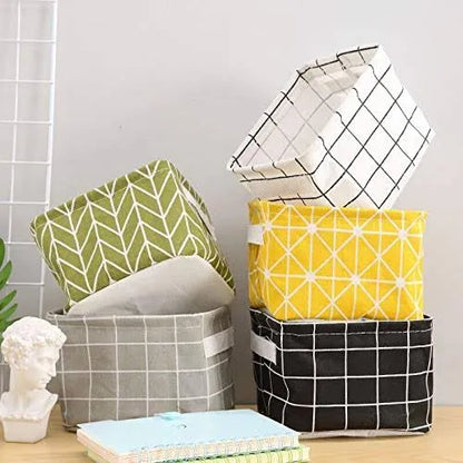 Foldable Storage Basket | Waterproof Fabric Organizer Bin with Handles