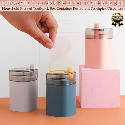 Toothpick Holder Dispenser – Automatic Press Hygienic Box