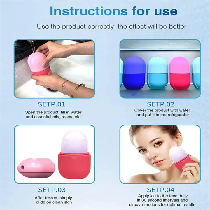 Silicone Ice Mold Roller – Face Cooling & Massage Tool