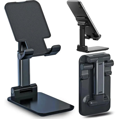 Portable Adjustable Mobile & Tablet Stand – Compact Foldable Phone Holder for Desk, Study, Office & Online Meetings