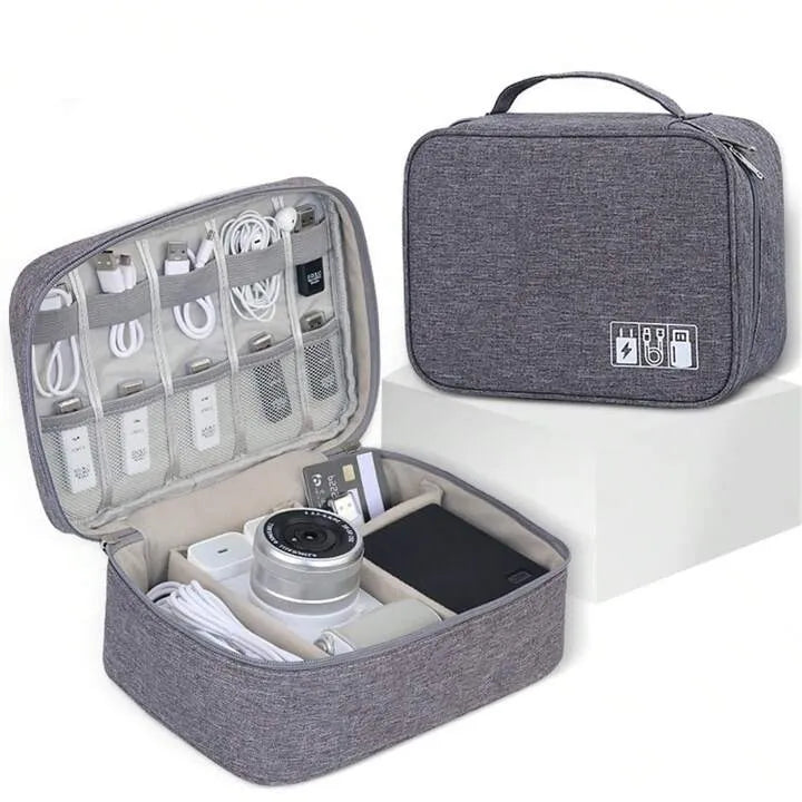 Electronic Accessories Organizer Travel Bag | Waterproof Cable Storage Case