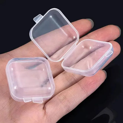 10PCS Mini Clear Jewelry Boxes – Transparent Storage Case