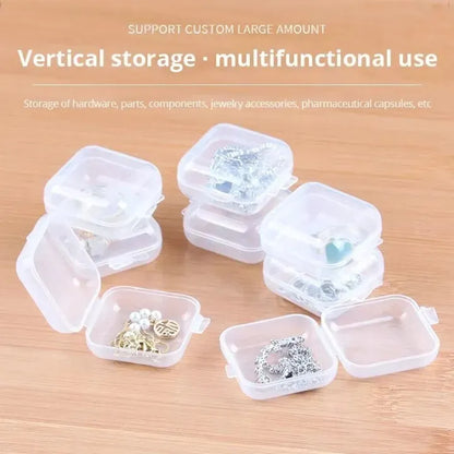 10PCS Mini Clear Storage Boxes – Jewelry & Beads Organizer