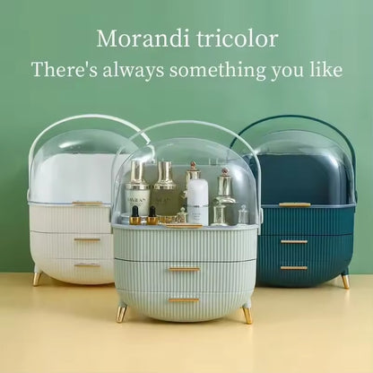 Makeup Storage Organizer with Lid – Waterproof Cosmetic & Skincare Storage Box
