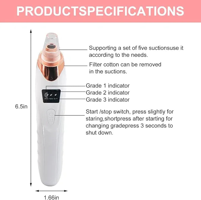 4 in 1 Blackhead Remover – Pore Vacuum Suction Tool