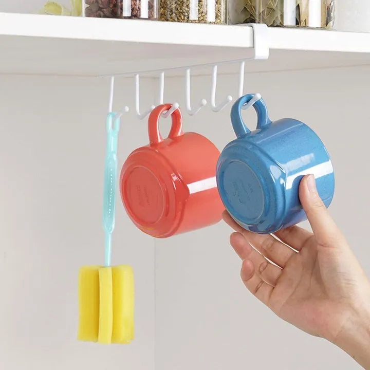 Kitchen Hook Rack – 10 Hooks Cup & Utensil Holder
