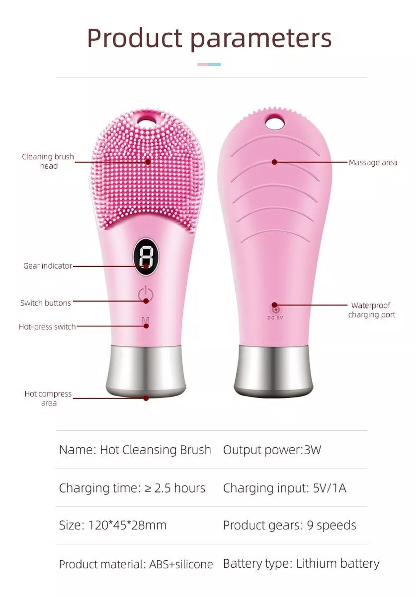 USB Face Cleansing Brush – Deep Clean Silicone Massager