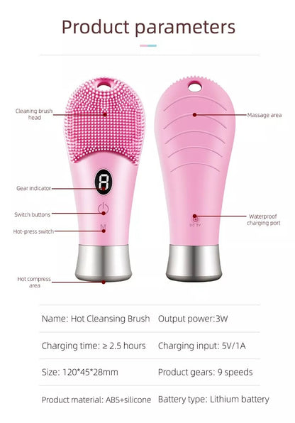 USB Face Cleansing Brush – Deep Clean Silicone Massager