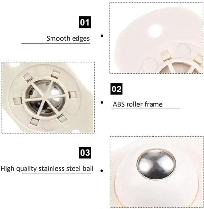 Mini 360° Swivel Caster Wheels – Adhesive Furniture Rollers (4PCS)