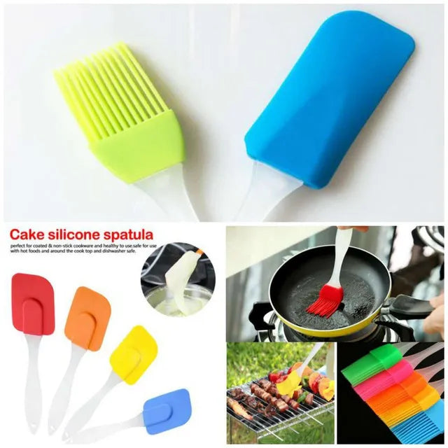 2-Piece Professional Silicone Spatula & Pastry Brush Set