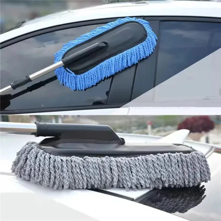 Adjustable Car Cleaning Mop – Long Handle Microfiber Car Wash Brush for Auto Detailing & Dust Cleaning