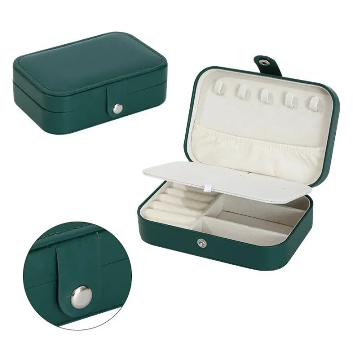 Double Layer Travel Jewelry Organizer Box – Portable Mini Jewelry Storage