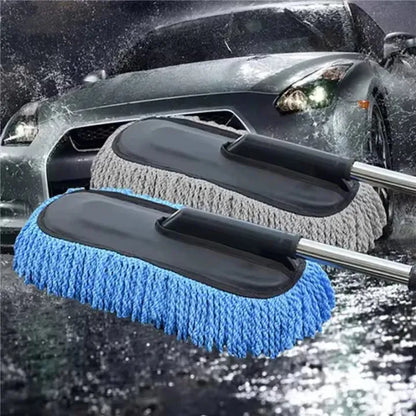 Adjustable Car Cleaning Mop – Long Handle Microfiber Car Wash Brush for Auto Detailing & Dust Cleaning