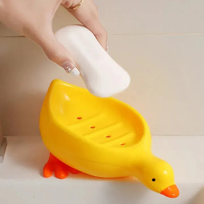 Duck-Shaped Quick Drain Soap Tray – Durable Hygiene Storage