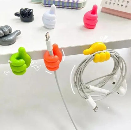 Thumb Wall Hooks – Silicone Cable Organizer & Key Holder