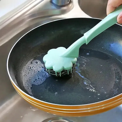 Stainless Steel Scrub Brush – Kitchen Pan Cleaning Tool
